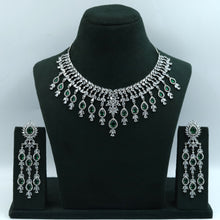 Round Neck Zircon/AD Necklace Set 9929-R
