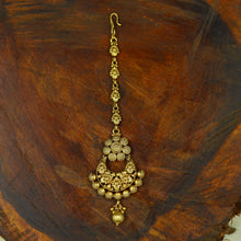 Antique Gold Polish Maang Tikka 11782-100