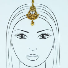 Antique Gold Polish Maang Tikka 11782-100