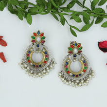 Chandbali Oxidized Earring 12635-28
