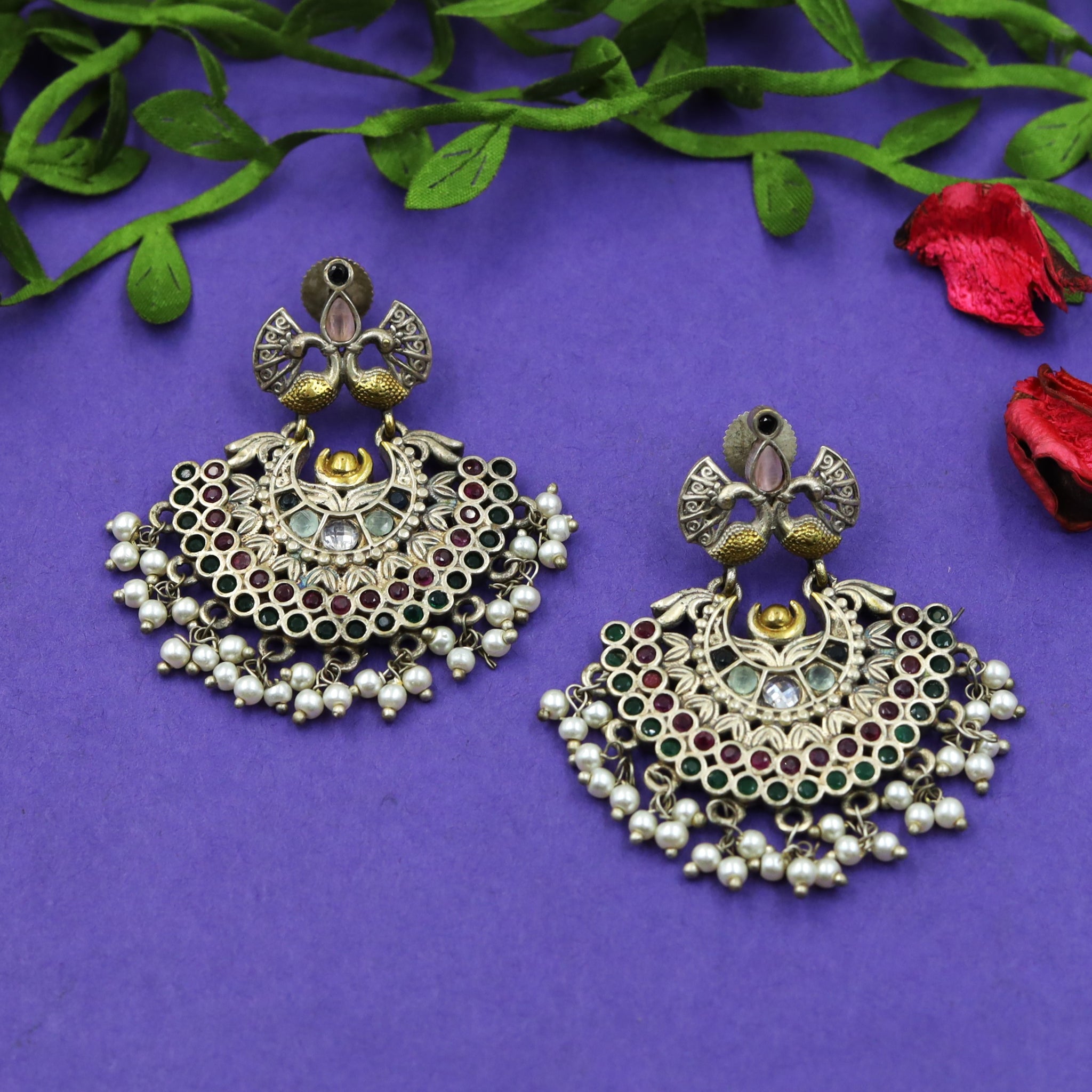 Chandbali Oxidized Earring 4688-59