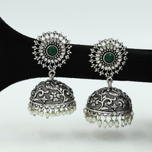 Ruby Oxidized Earring 18674-5856