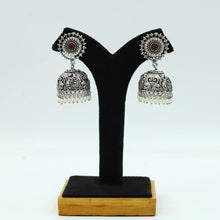 Ruby Oxidized Earring 18674-5856