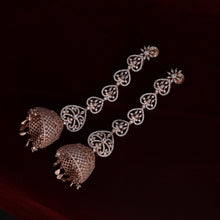 Rose Gold Zircon/AD Earring 18382-5564 - Dazzles Jewellery