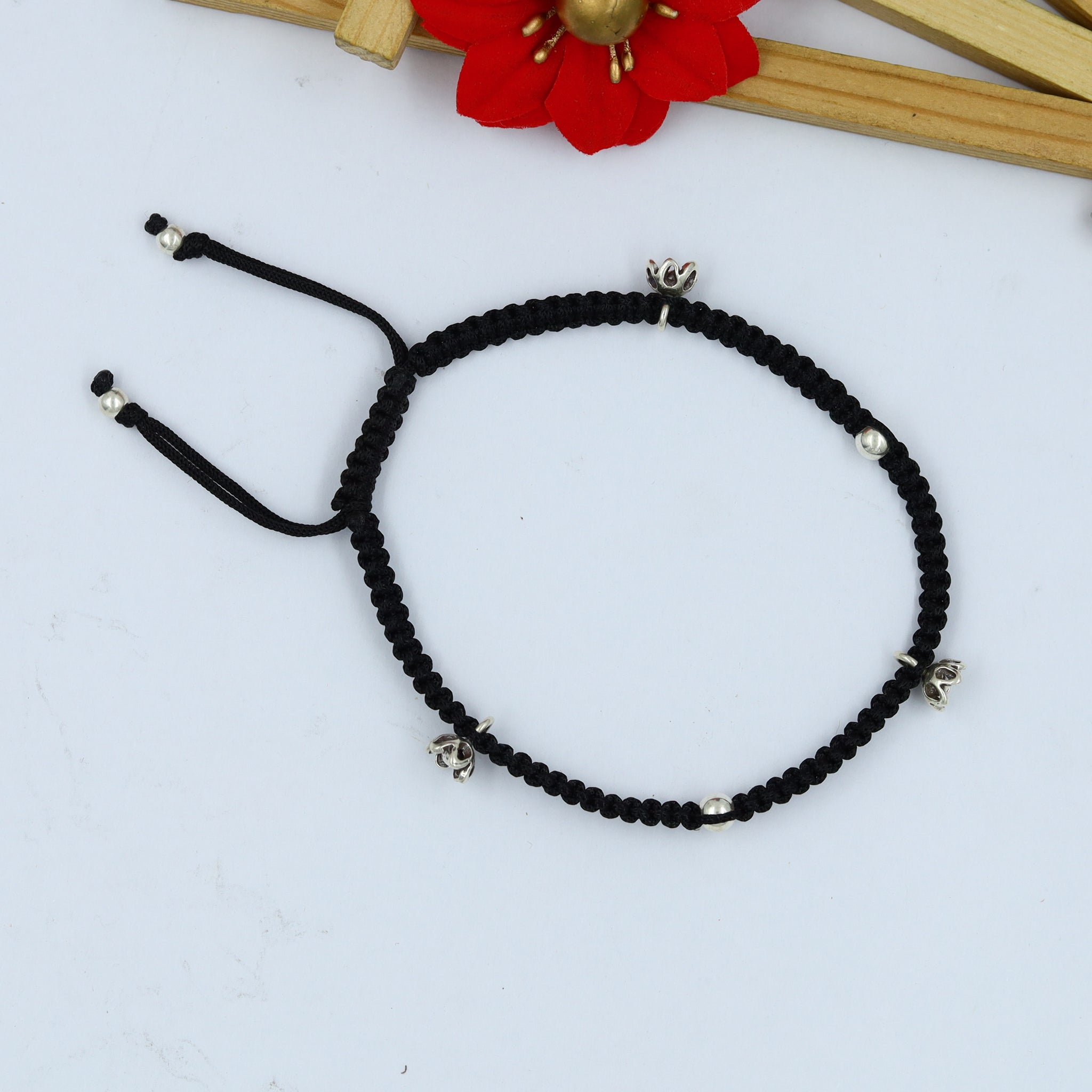 Pure 925 Hallmarked Silver Thread Anklet 14499-22