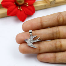 Pure 925 Hallmarked Silver Bird Pendant Set 14510-22