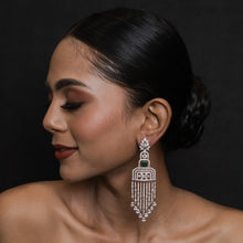 Green Zircon/AD Earring 10848-6603 - Dazzles Jewellery
