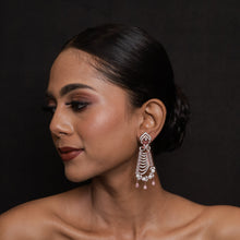 Rose Gold Plated Zircon/AD Earring 19347-6529 - Dazzles Jewellery