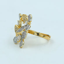 Zircon/AD Adjustable Silver Plated Ring 6837-1225