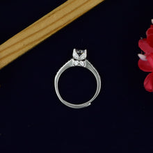 Pure 925 Hallmarked Solitaire Silver Ring 14373-22