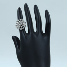 Zircon/AD Cocktail Adjustable Silver Plated Ring 11345-7351