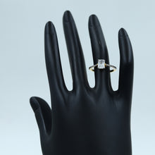 Square Solitaire Zircon/AD Ring 1464-02