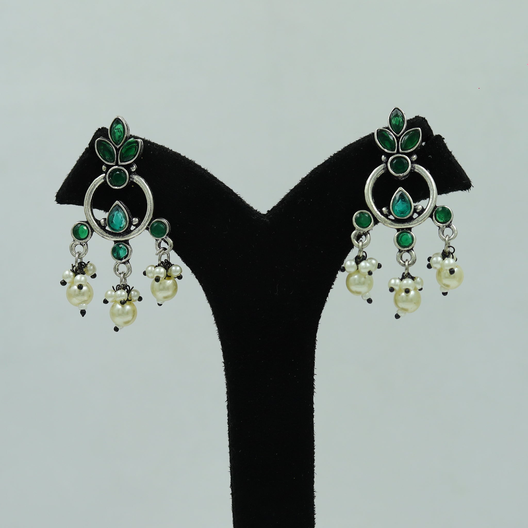 Chandbali Oxidized Earring 13183-33