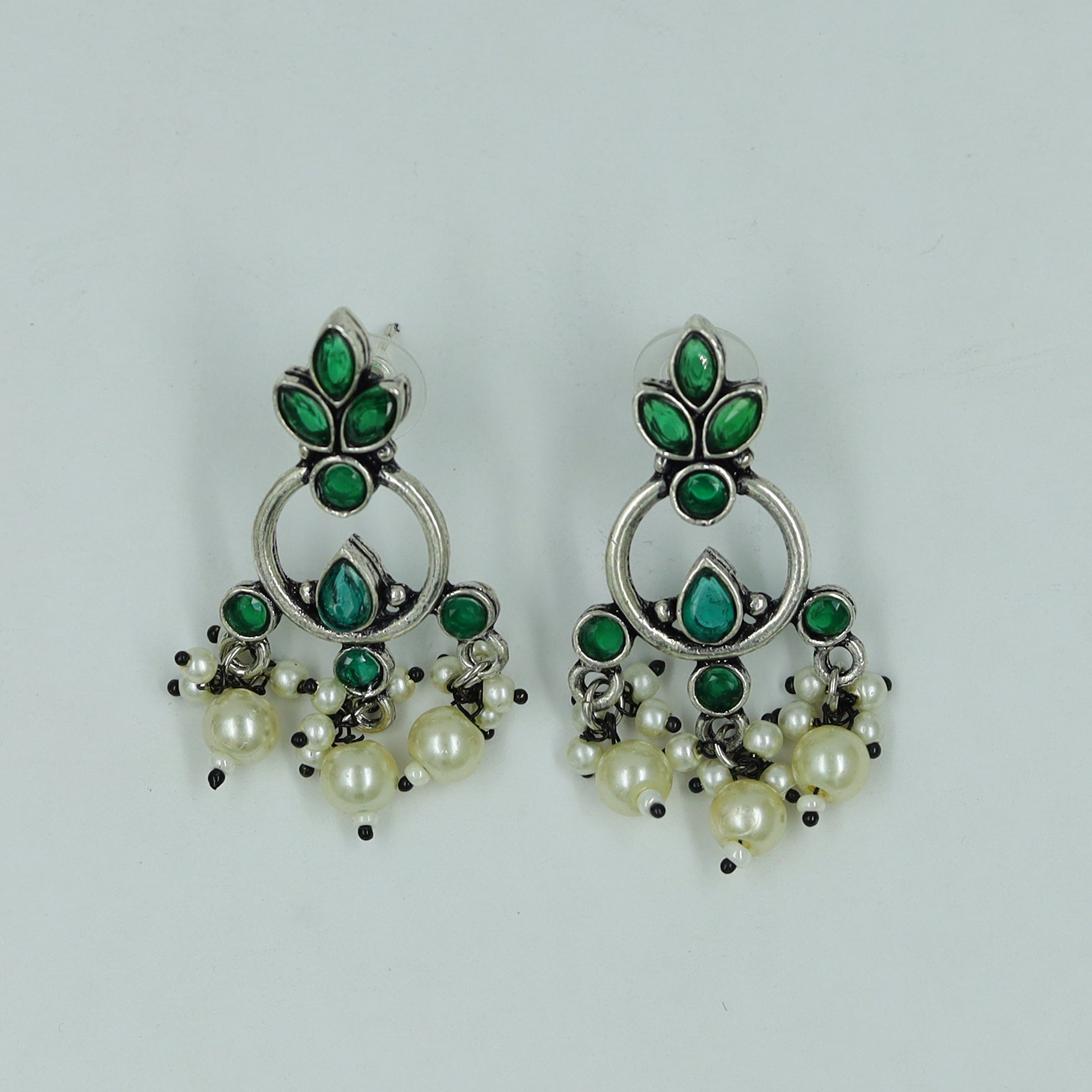 Chandbali Oxidized Earring 13183-33