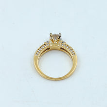 Gold Plated Zircon/AD Solitaire Ring 6702-1225