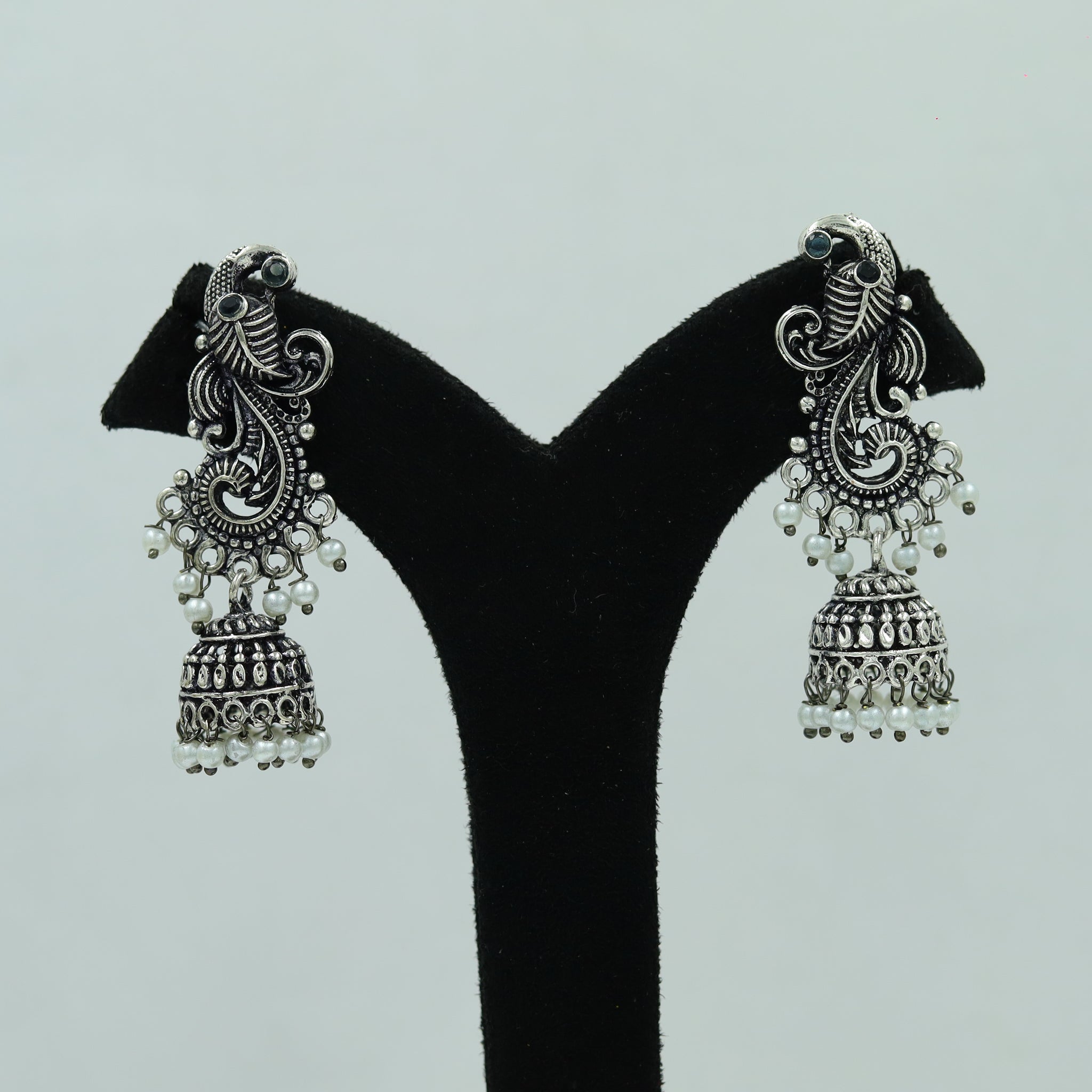 Jhumki Oxidized Earring 13182-33