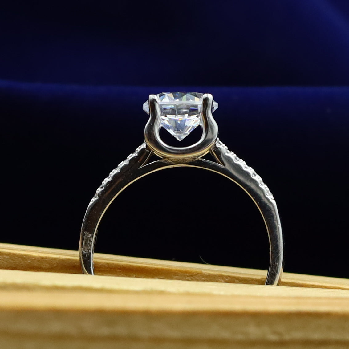 Pure 925 Hallmarked Solitaire Silver Ring 14360-22