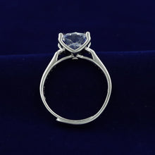 Pure 925 Hallmarked Solitaire Silver Ring 14367-22