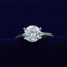 Pure 925 Hallmarked Solitaire Silver Ring 14367-22