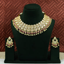 Round Neck Kundan Necklace Set 12174-28