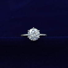 Pure 925 Hallmarked Solitaire Silver Ring 14366-22