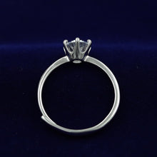 Pure 925 Hallmarked Solitaire Silver Ring 14368-22