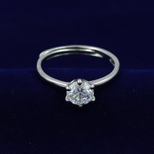 Pure 925 Hallmarked Solitaire Silver Ring 14368-22