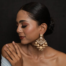 White Kundan Earring 6384-1605 - Dazzles Jewellery