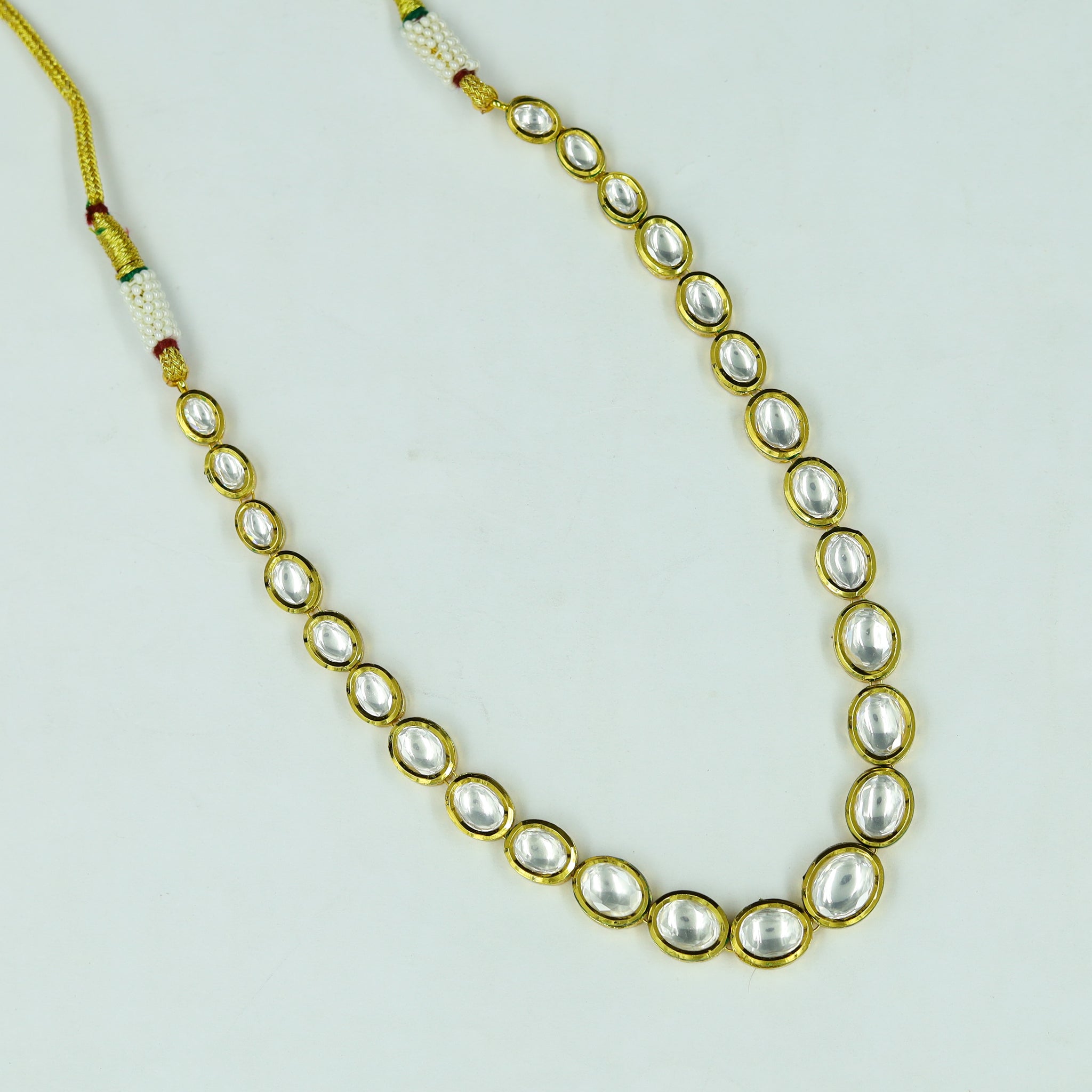 Round Neck Kundan Necklace Set 12190-28