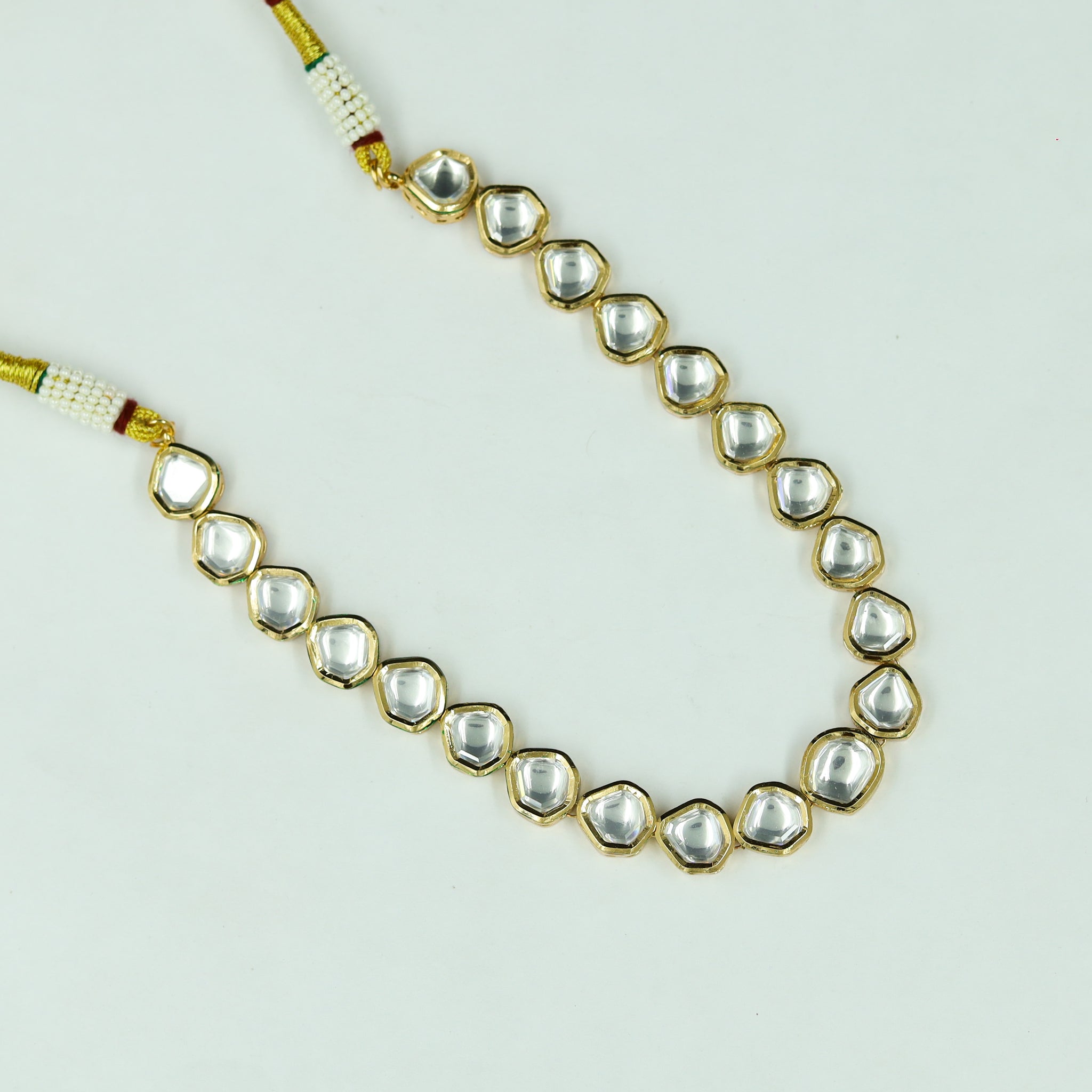 Round Neck Kundan Necklace Set 12179-28