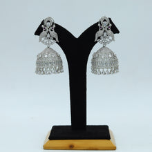 Silver Plated Zircon/AD Jhumki 17956-5138