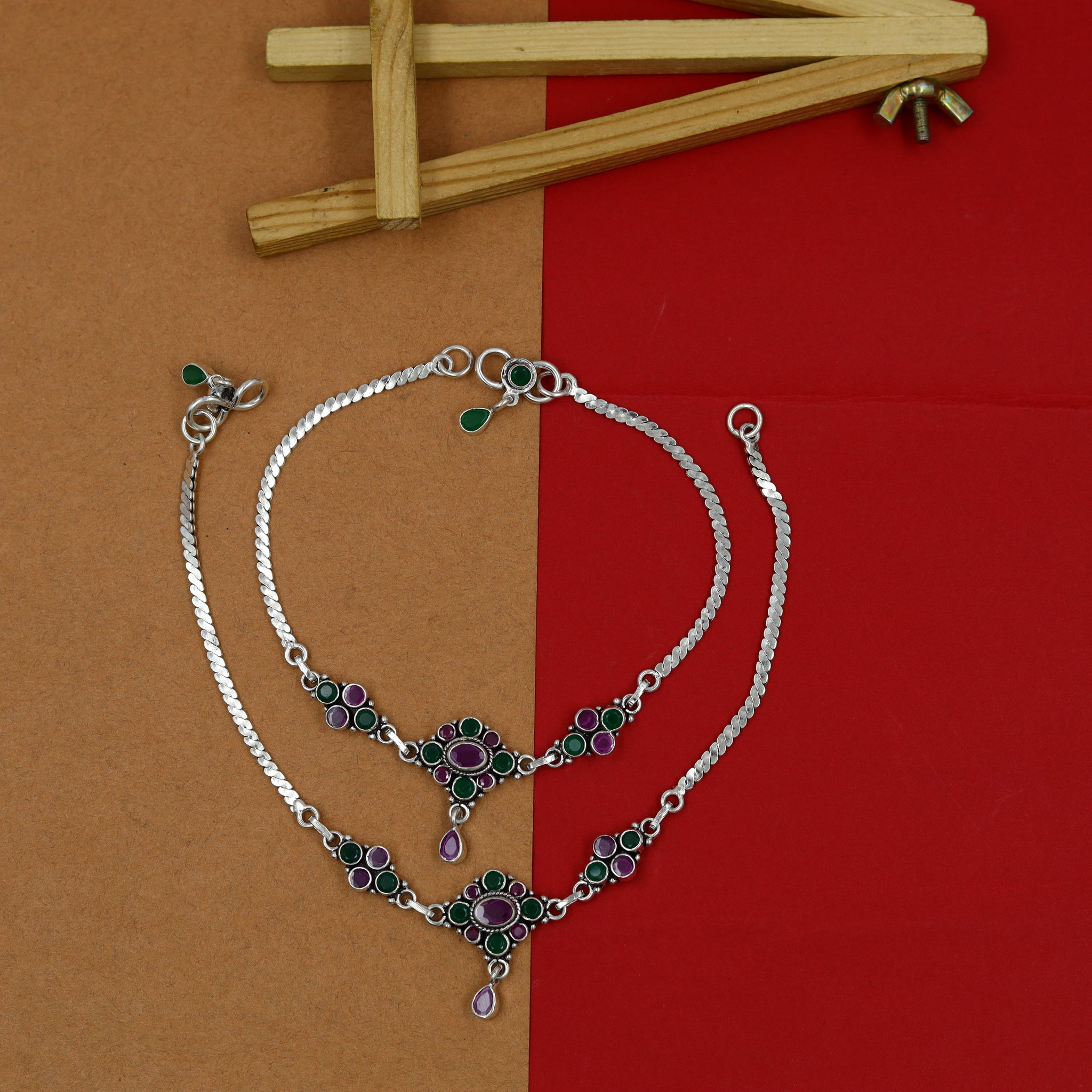 925 Hallmarked Pure Silver Anklet 14541-20