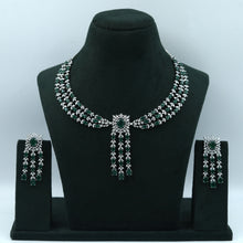 Round Neck Zircon/AD Necklace Set 10556-28
