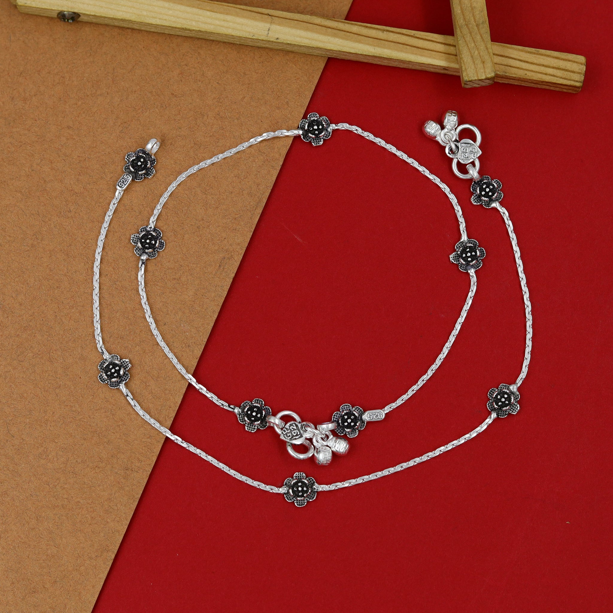 925 Hallmarked Pure Silver Anklet 14540-20