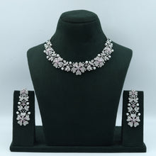 Round Neck Zircon/AD Necklace Set 10608-68