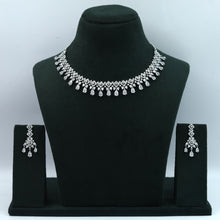 Round Neck Zircon/AD Necklace Set 10812-69