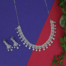 Round Neck Zircon/AD Necklace Set 10812-69