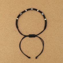 Silver Black Thread Anklet 10894-20
