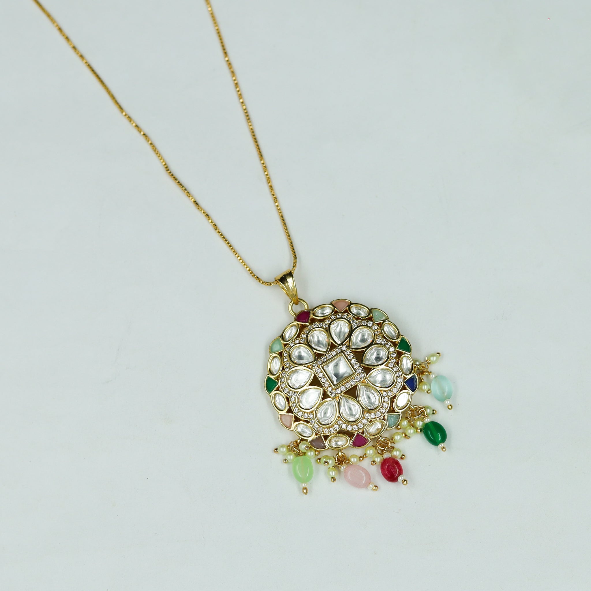 Designer Kundan Pendant Set 12385-28