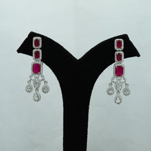 Round Neck Zircon/AD Necklace Set 12543-28