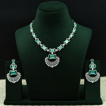 Round Neck Zircon/AD Necklace Set 12534-28