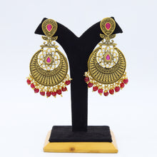 Ruby Gold Look Earring