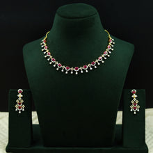Round Neck Zircon/AD Necklace Set 12767-68