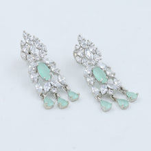 Mint Green Zircon/AD Necklace Set  19486-6673