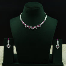 Round Neck Zircon/AD Necklace Set 12764-68