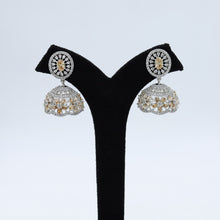 Silver Plated Zircon/AD Jhumki 18067-5249