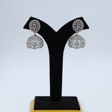 Silver Plated Zircon/AD Jhumki 18067-5249
