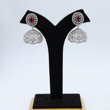 Silver Plated Zircon/AD Jhumki 18067-5249
