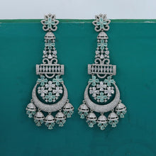 Mint Green Zircon/AD Long Earring 16028-3175