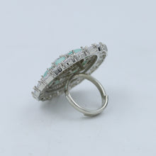 Mint Green Zircon/AD Cocktail Ring 15281-2428